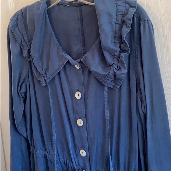 Cut loose women’s size small tencil navy top - Picture 3 of 5